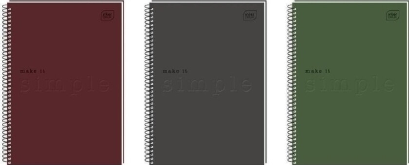 Interprint Circle Notatbok A5/50K, Rutenett, Pappbakgrunn. Enkel (10 Stk)