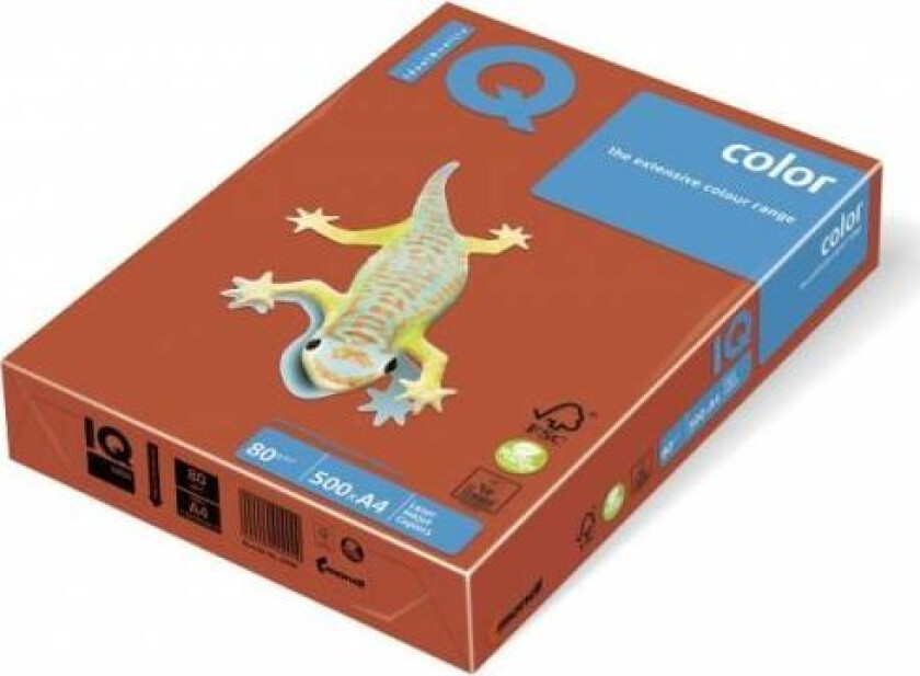 Iq Color Iq Color A4 Kopipapir 80G Mursteinsrød 500 Ark