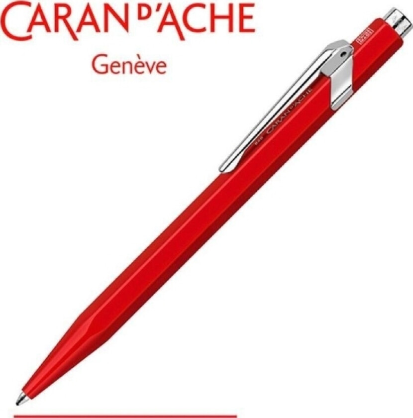 Caran D`Arche Caran D'ache 849 Classic Line Kulepenn, M, Rød Med Rød Refill