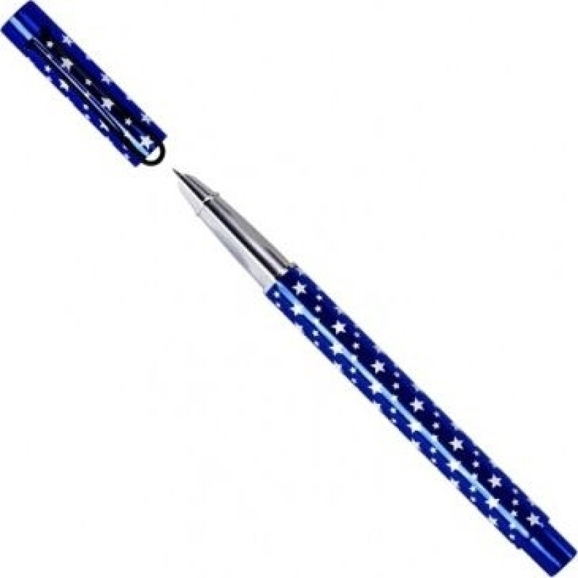 Toma Metal Fyllepenn Med Blå Stjerner To-829