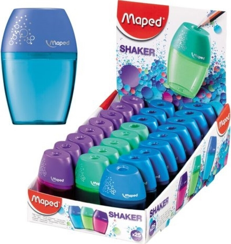 534753, Manuell Blyantspisser, Flerfarget, Plastikk