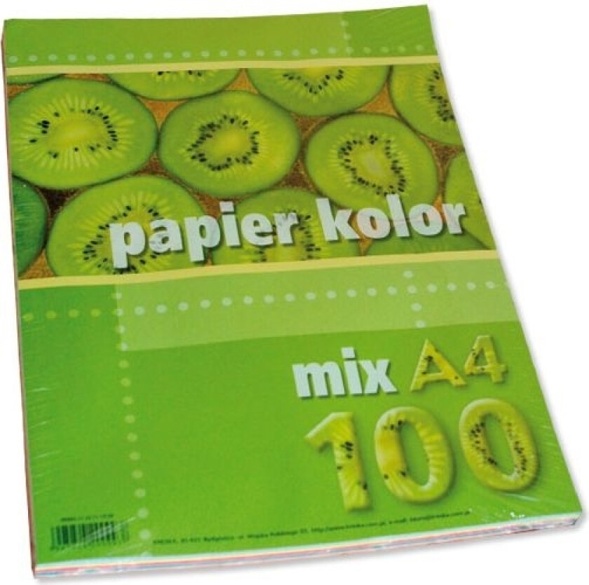 Line A4 Kopipapir 80G, Blanding Av Farger, 100 Ark