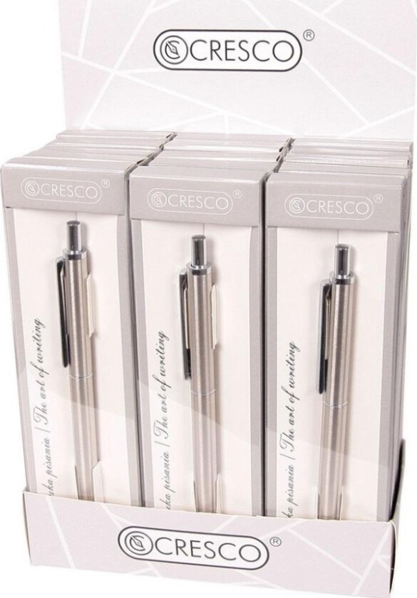 Cresco Reporter Kulepenn, Rustfritt Stål, I Etui