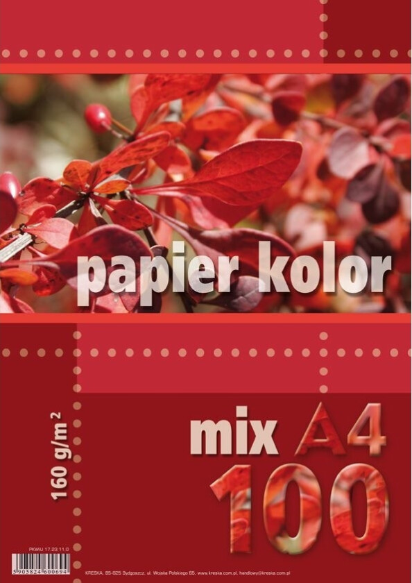 Line A4 Kopipapir 160G, Blanding Av Farger, 100 Ark