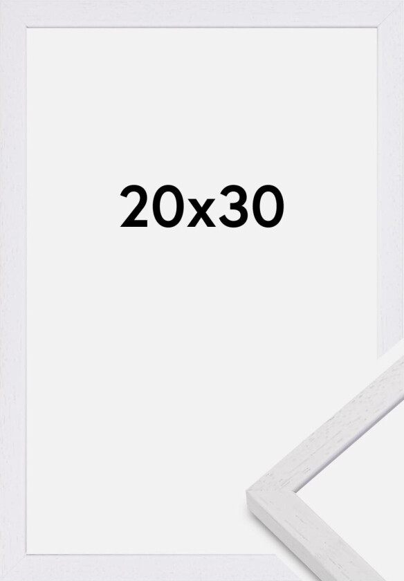 Ramme Glendale Matt Antirefleksglass Hvit 20x30 Cm