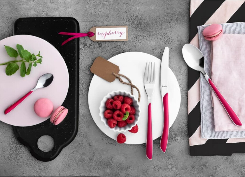 Bestikksett Eclat 24 stk bringebær