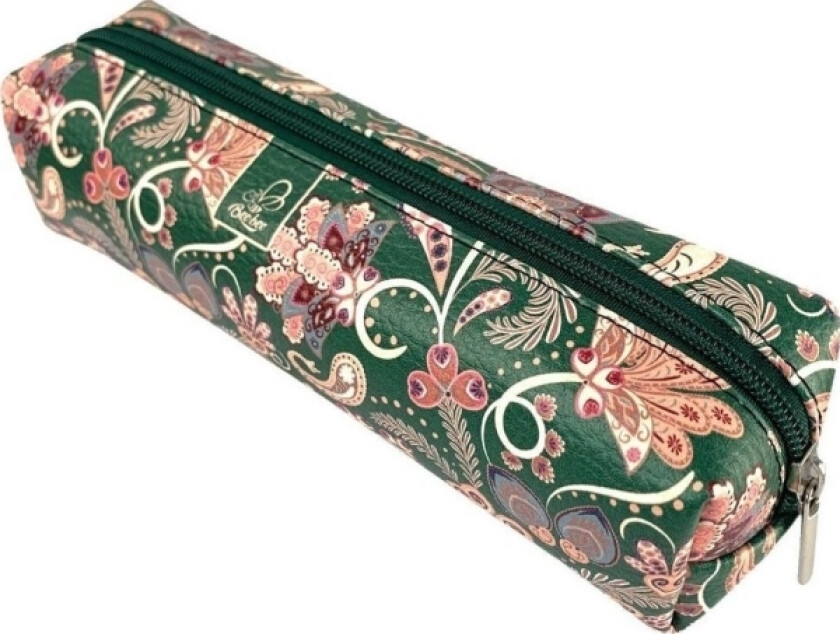 Bee-Bee Pennal Rektangulært Pennal Paisley Flowers Green