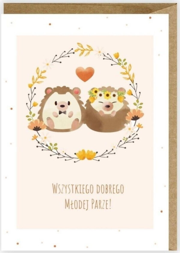 Gratulasjonskort, Øko Konvolutt Bryllup K009