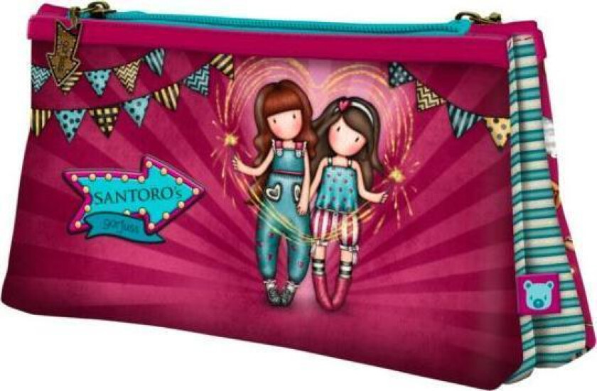 Pennal Dobbel Penal, Kosmetikkveske, Veske - Gorjuss - Fyrverkeri