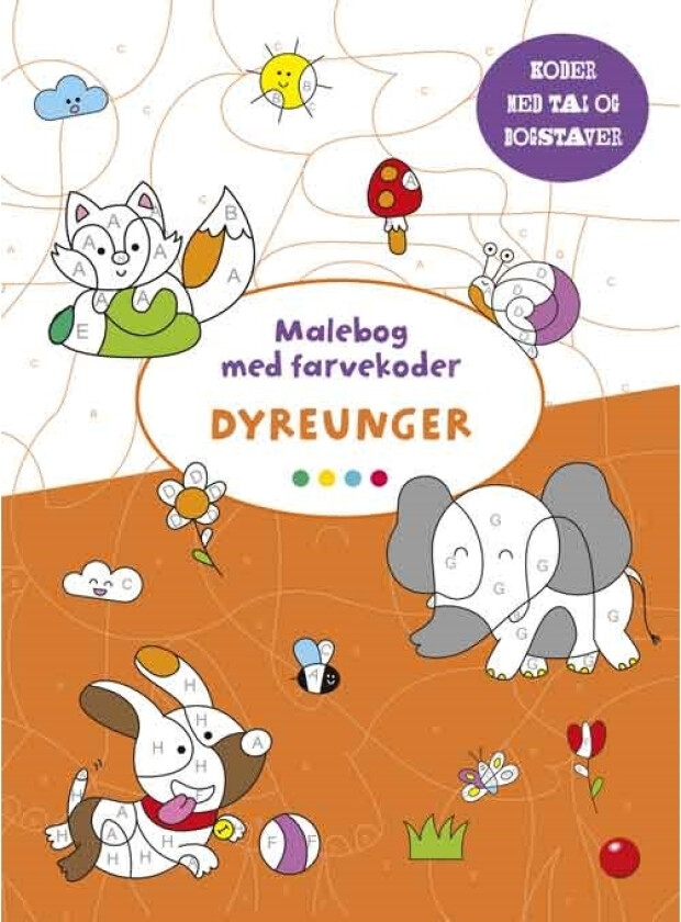 Malebog Med Farvekoder: Dyreunger