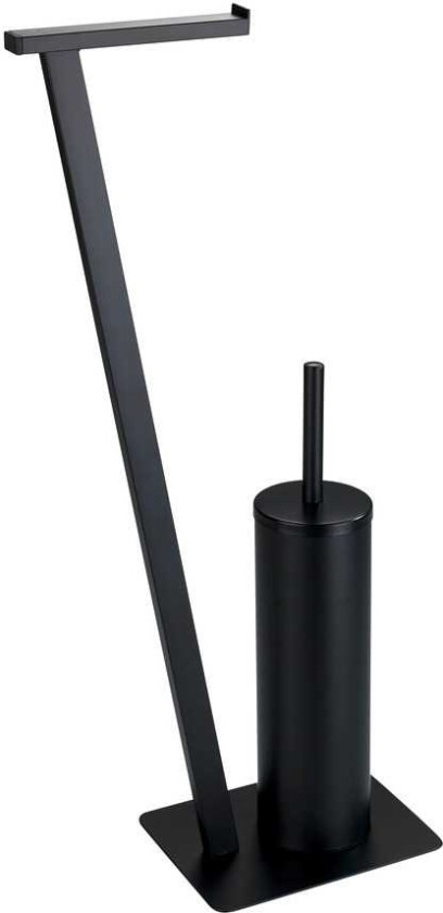 24395100, Toalettbørste Og Holder, Sort, Rustfritt Stål, Rustfritt Stål, 150 Mm, 300 Mm