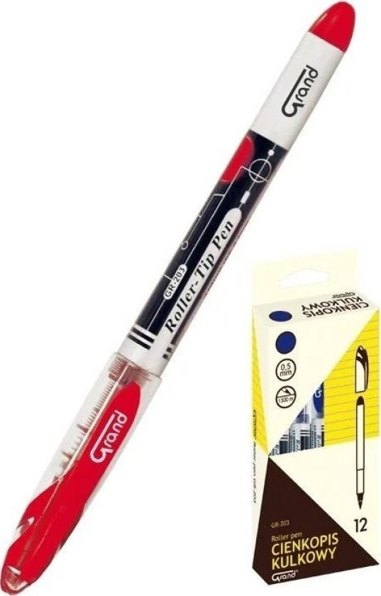 Grand Kulepenn Gr-203 Rød (12Stk) Grand