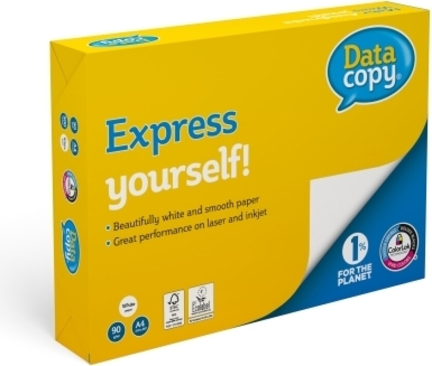 Kopipapir Data Copy A4 Hvid 90G - (500 Ark)