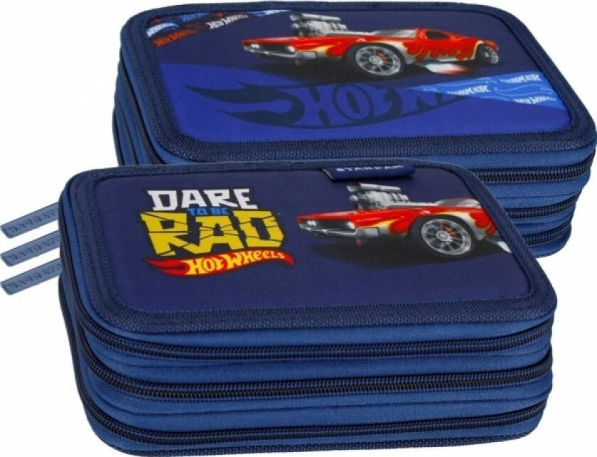 Pencil Case Pencil Case With Accessories 3 Zippers Hot Wheels 486071