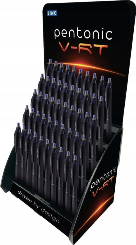 Pentonic B-Rt 4007Blu-D50 Automatisk Kulepenn Blå 0,7 Svart Hus 5X10stk + Displayplast