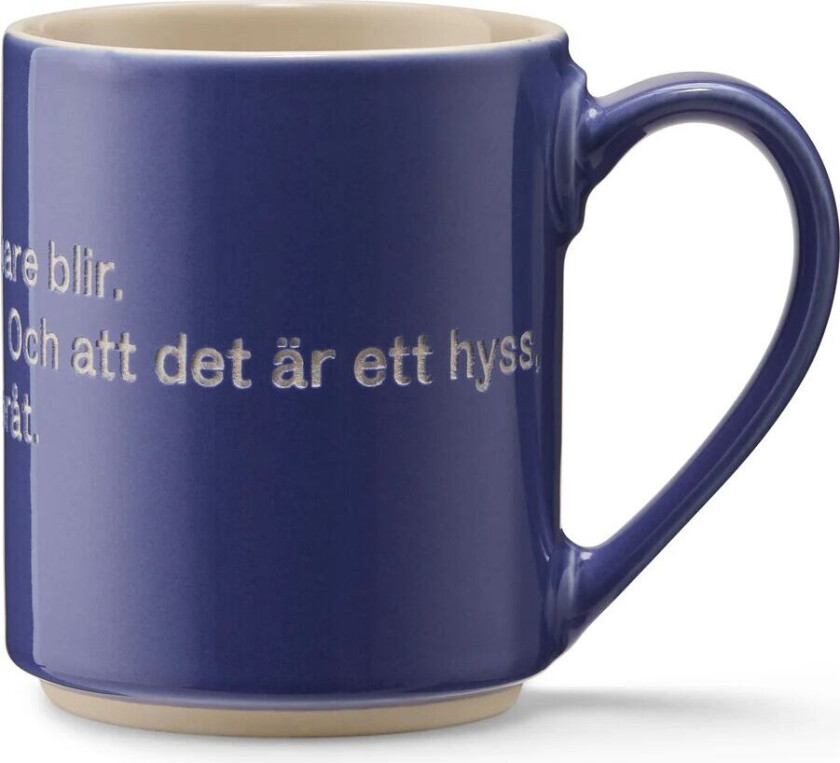 Astrid Lindgren kopp, hyss hittar man inte på blå-svensk