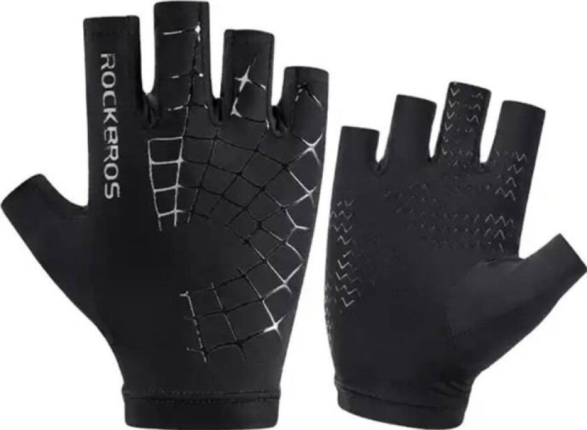 Rockbros Fingerløse Sykkelhansker Rockbros S202bkl (Sort)