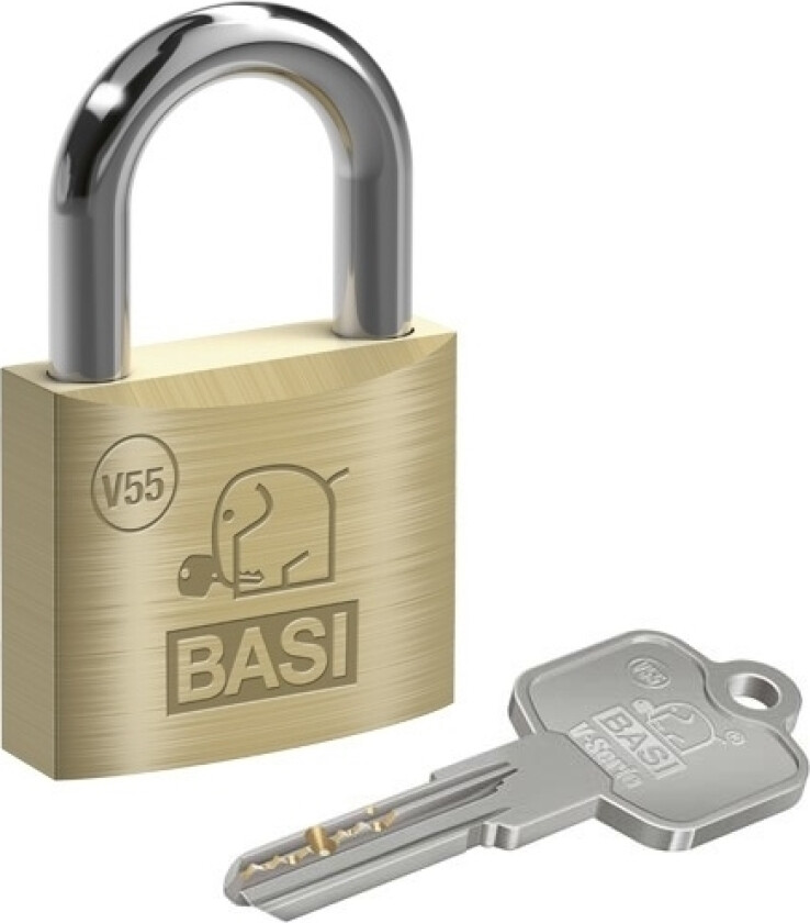 Vhs V55, Tradisjonell, Nøkkellås, Bruk Bare Én Nøkkel, Messing, Sølv, Messing, Herdet Stål