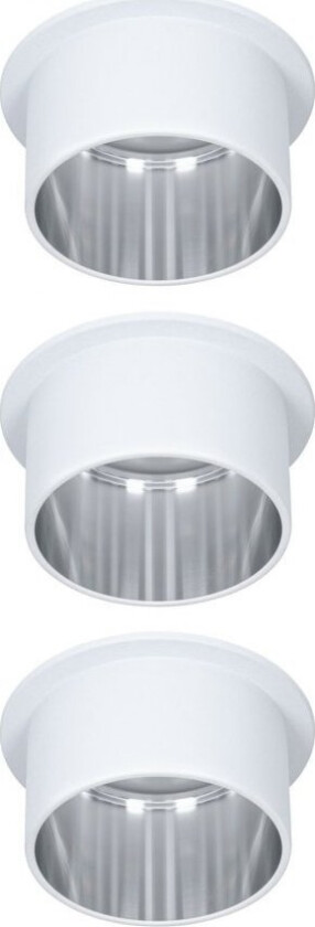 Gil Coin, Overflateegnet, 1 Ampuller, Led, 6 W, 2700 K, Børstet Jern, Hvit