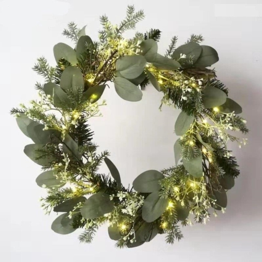 Christmas_To Julekrans 30 X Led, 40 Cm Grønn