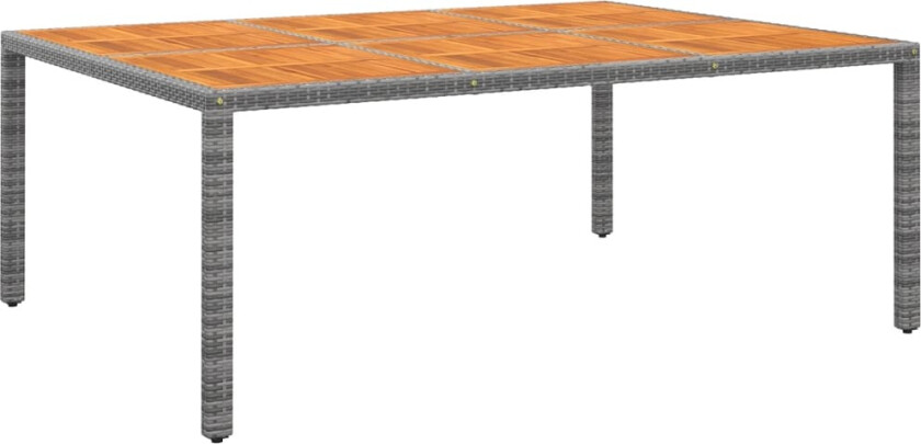 Hagebord 200x150x75 cm akasie og polyrotting grå