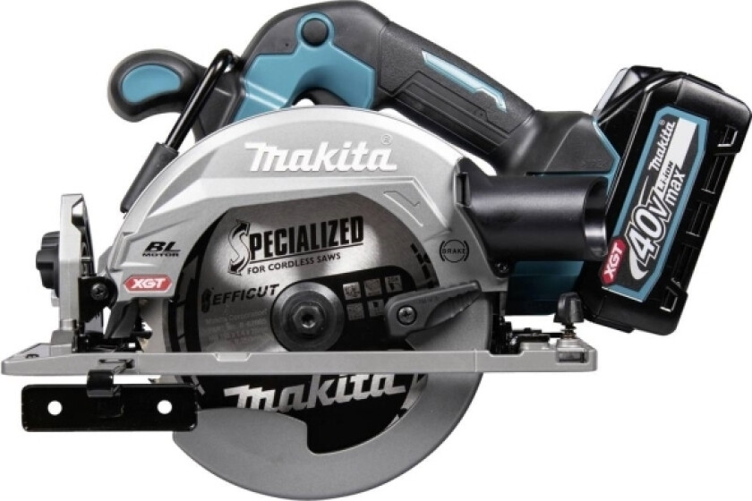 Hs012gd201 - Trådløs Håndholdt Sirkelsag (40V Xgt | Børsteløs Motor | Sagblad 165 Mm | Led-Lys | Inkl. 2X 2,5 Ah Batteri, Hurtiglader, Transpo