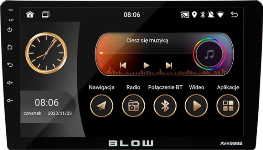 Bilradio Blow 78-347# Radioblow Avh-8960 Rds Mp3/Usb/Micro Sd/Bluetooth + Usb-C