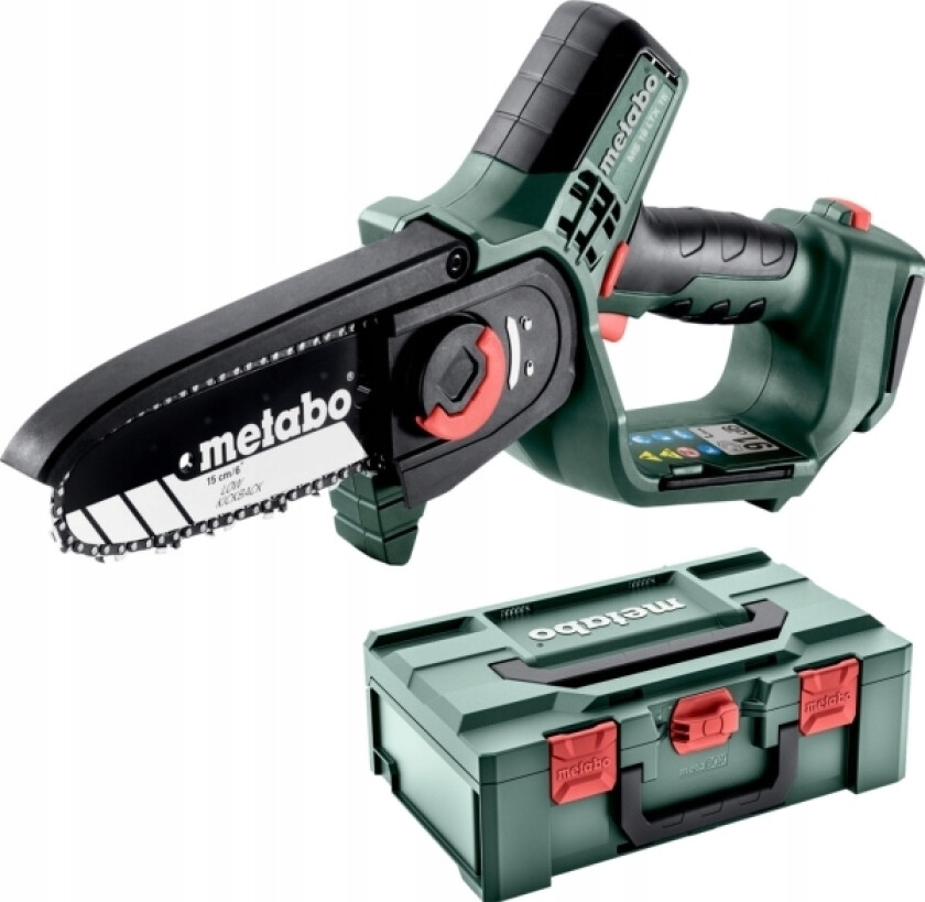 Grenbeskjæring Motorsag Metabo Ms 18 Ltx 15  18 V  15 Cm Bånd (Uten Batteri Og Lader)