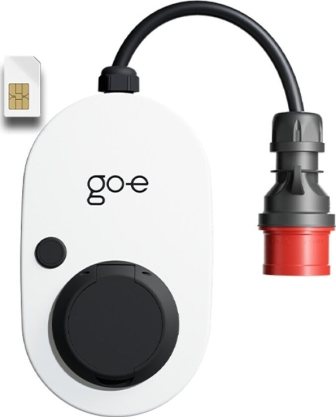 Go-E Charger Gemini Flex 2.0, 11 Kw (16A 3-Phasig) (Hvit/Svart, Mobil Ladestasjon, 4G/Lte)