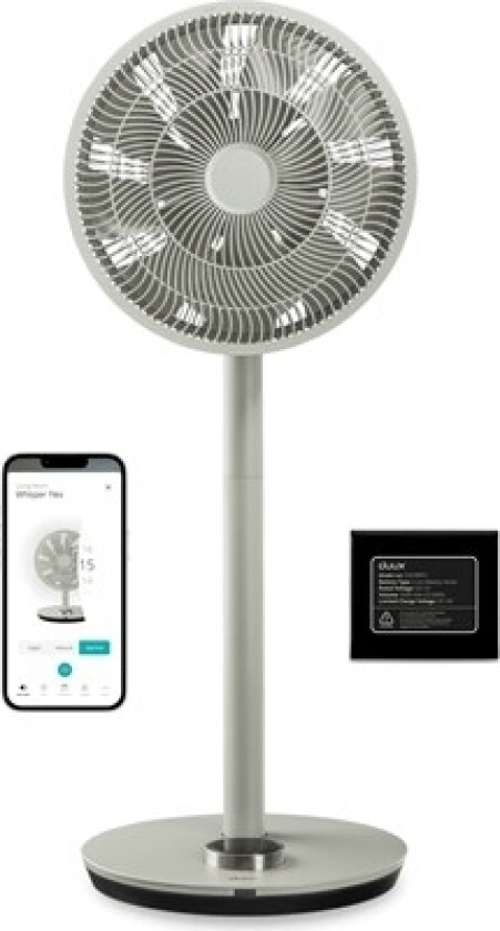 Fan With Battery Pack | Whisper Flex Smart | Stand Fan | Sage | Diameter 34 Cm | Number Of Speeds 26 | Oscillation | Yes