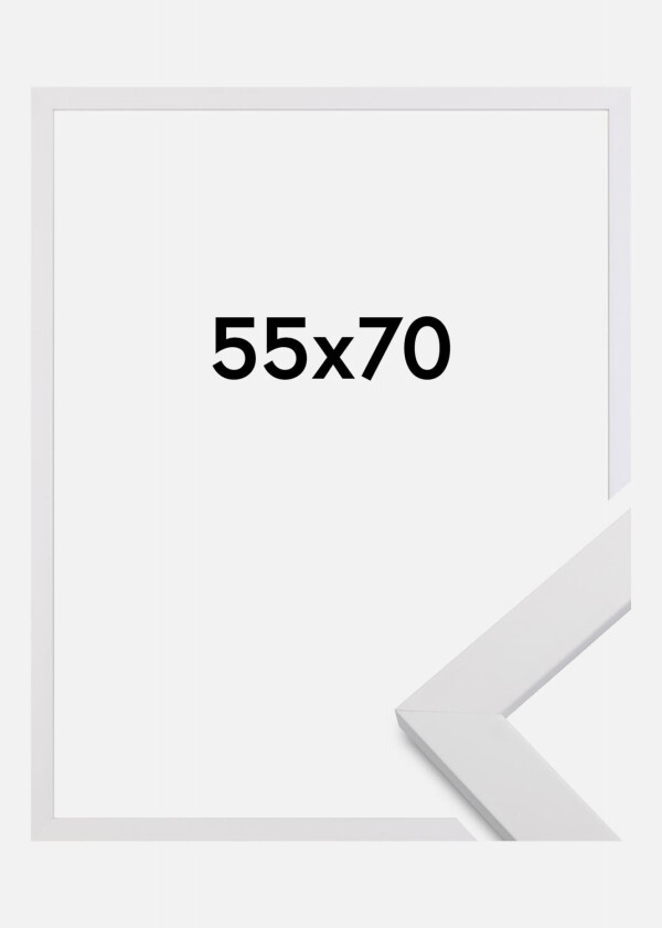 Ramme White Wood 55x70 Cm