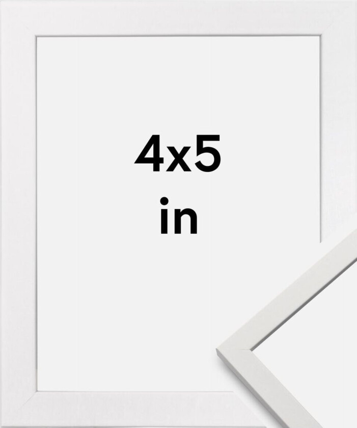 Ramme Edsbyn Akrylglass Hvit 4x5 Inches (10,16x12,7 Cm)