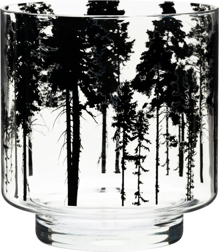 Nordic The Forest telysestake/vase 17 cm Klar-svart