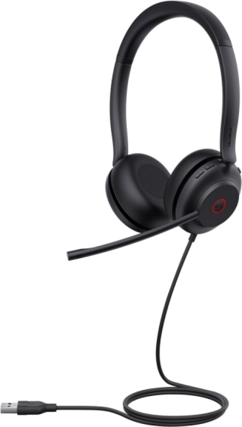 Yealink Uh35 Dual - Hodesett - On-Ear - Kablet - Usb - Svart - Certified For Microsoft Teams