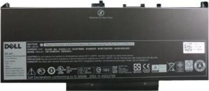 Primary Battery - Batteri Til Bærbar Pc - Litiumion - 4-Cellers - 55 Wh - For Latitude E7270, E7470