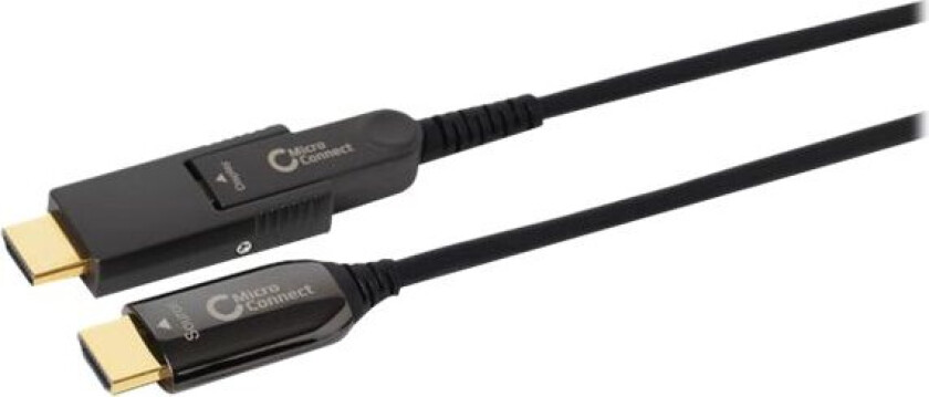 Bilde av Microconnect Premium - Sett For Hdmi-Kabel Med Ethernet - Hybridkobber / Fiberoptikk - Svart - Aktiv Optisk Hybridkabel, Støtte For Dolby Truehd, 4 K