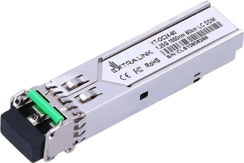 Extralink - Sfp (Mini-Gbic) Transceivermodul - 1Gbe - Lc/Upc-Enkeltmodus - Opp Til 80 Km - 1550 Nm