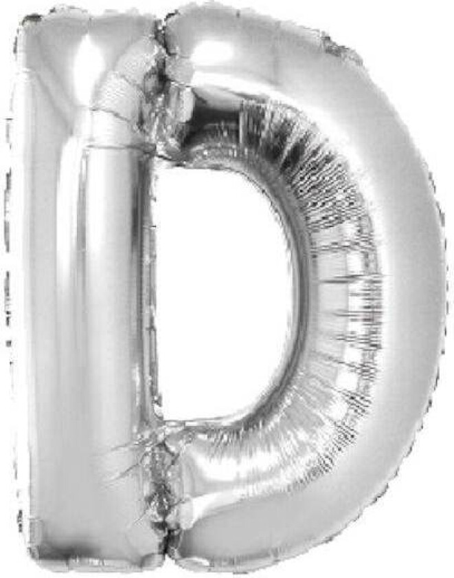 Bokstavballong i Sølv XL -D-