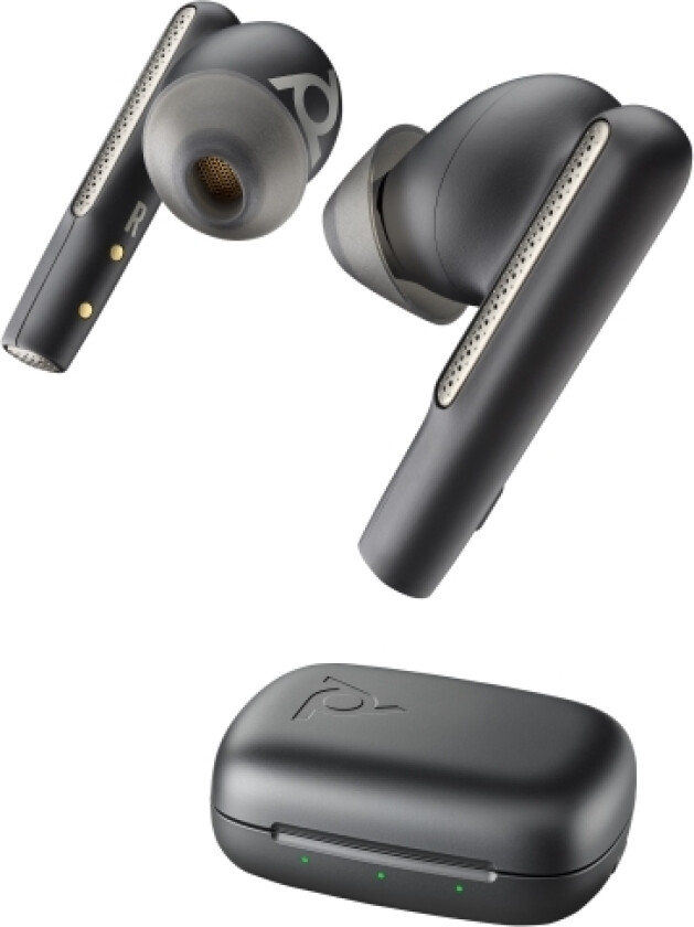 Voyager Free 60 Uc M Carbon Black Earbuds + Bt700 Usb-C-Adapter + Grundläggande Laddningsfodral, Trådlös, Samtal/Musik, Headset