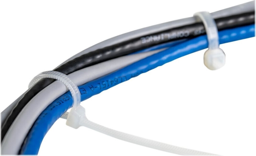 Startech.Com 20Cm(8") Cable Ties, 4Mm(1/8") Wide, 55Mm(2-1/8") Bundle Diameter, 22Kg(50Lb) Tensile Strength, Nylon Self Locking Zip Ties W/ Curved Ti