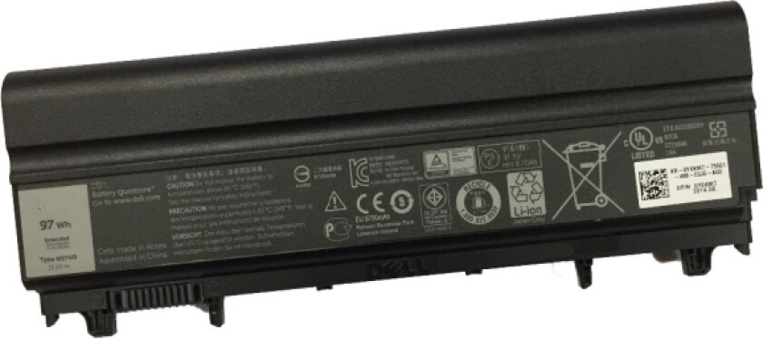 - Batteri Til Bærbar Pc - Litiumion - 9-Cellers - 97 Wh - For Latitude E5440, E5540