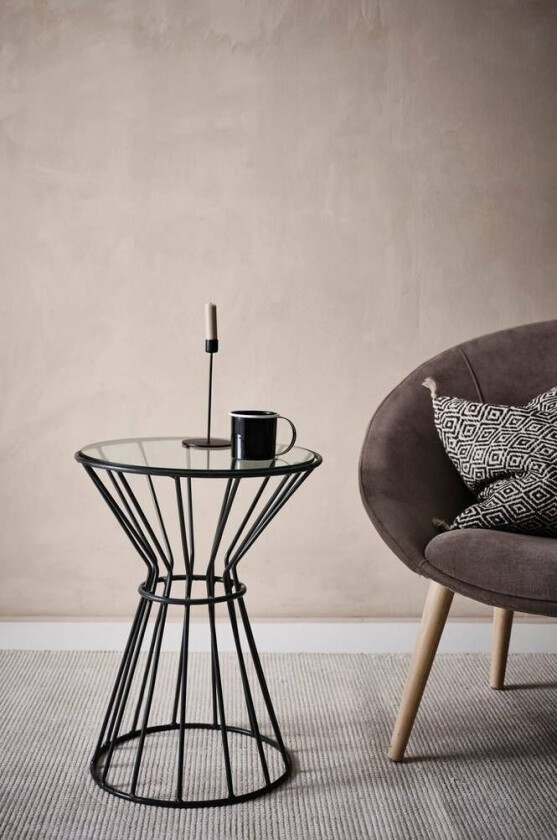 sofabord ø 46 cm Mørk grå