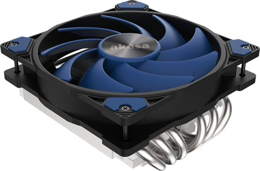 Akasa Alucia H6l - Prosessorkjøler - Low-Profile - (For: Lga1156, Lga1155, Lga1150, Lga1151, Am4, Lga1200) - Kobbervarmerør Med Aluminiumsfinner - 12