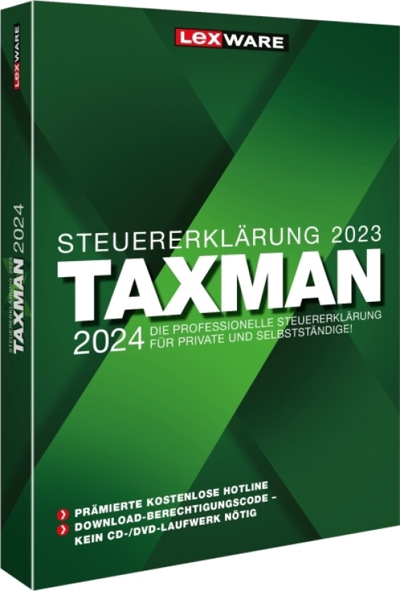 Taxman 2024 - Bokspakke - 1 Bruker, Up To 5 Tax Returns - Win - Tysk