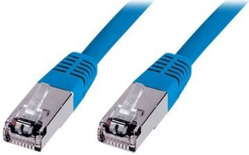 Ecoline - Koblingskabel - Rj-45 (Hann) Til Rj-45 (Hann) - 50 Cm - Sftp - Cat 5E - Blå