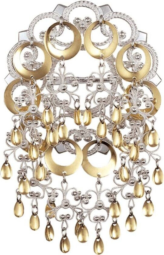 Sølje Follo i 830 hvitt og forgylt sølv