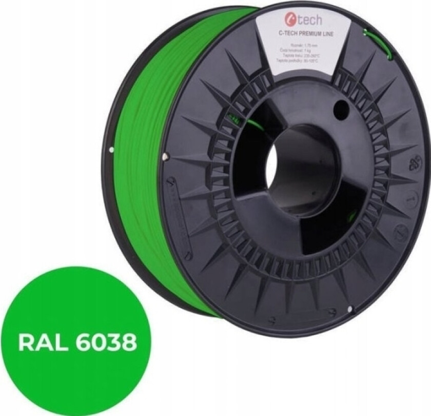 C-Tech Filament 3D C-Tech Premium Line Petg Ral6038 1,75Mm 1Kg Luminousgreen