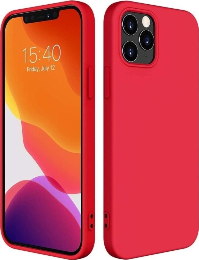 Silikondeksel Fleksibelt Silikondeksel Iphone 12 Mini Rød