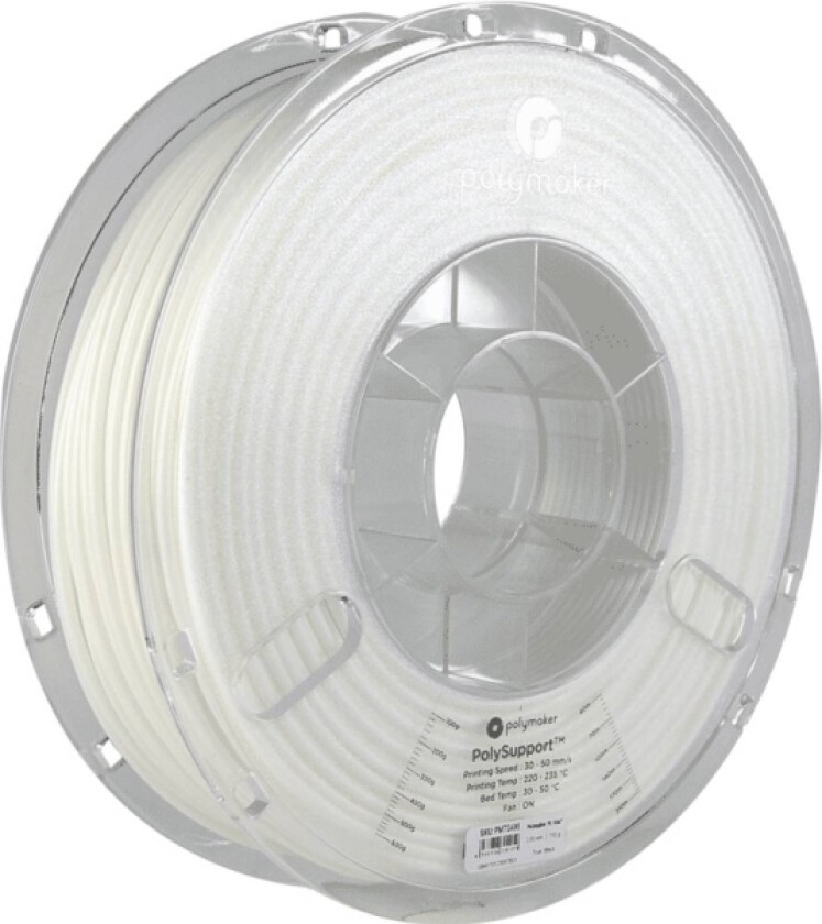 Polymaker Pd04002 Polysupport Breakaway Filament Supportmateriale 2.85 Mm 750 G Perlehvid 1 Stk
