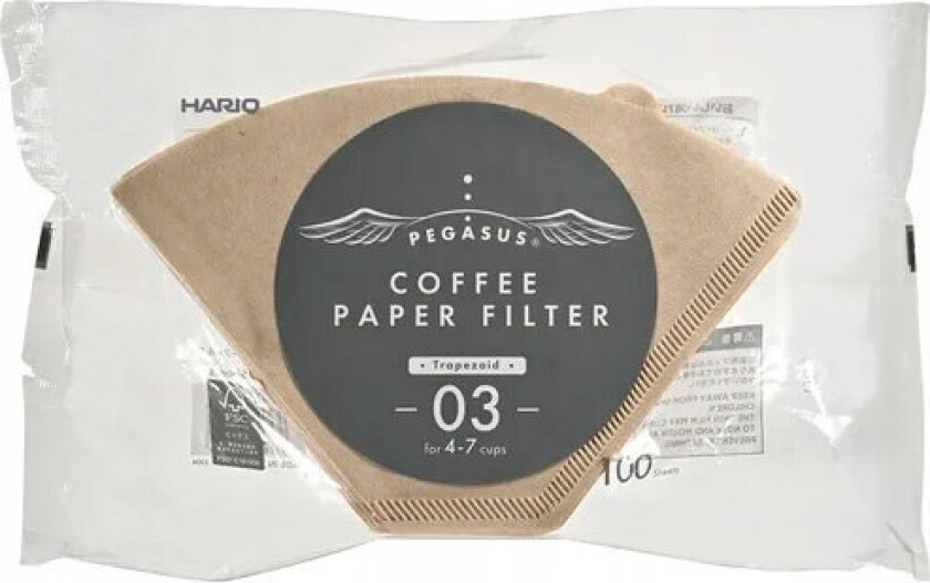 Hario Hario - Brun Pegasus 03 Papirfiltre - 100 Stk